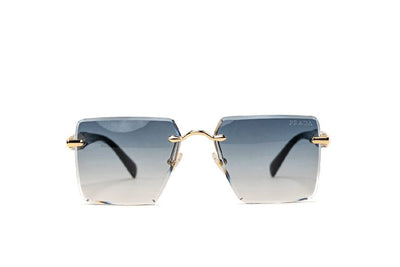 Prada Gradient Rimless Square Sunglasses – Blue Tint - EyefinityZone