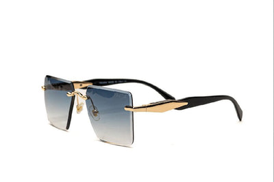 Prada Gradient Rimless Square Sunglasses – Blue Tint - EyefinityZone