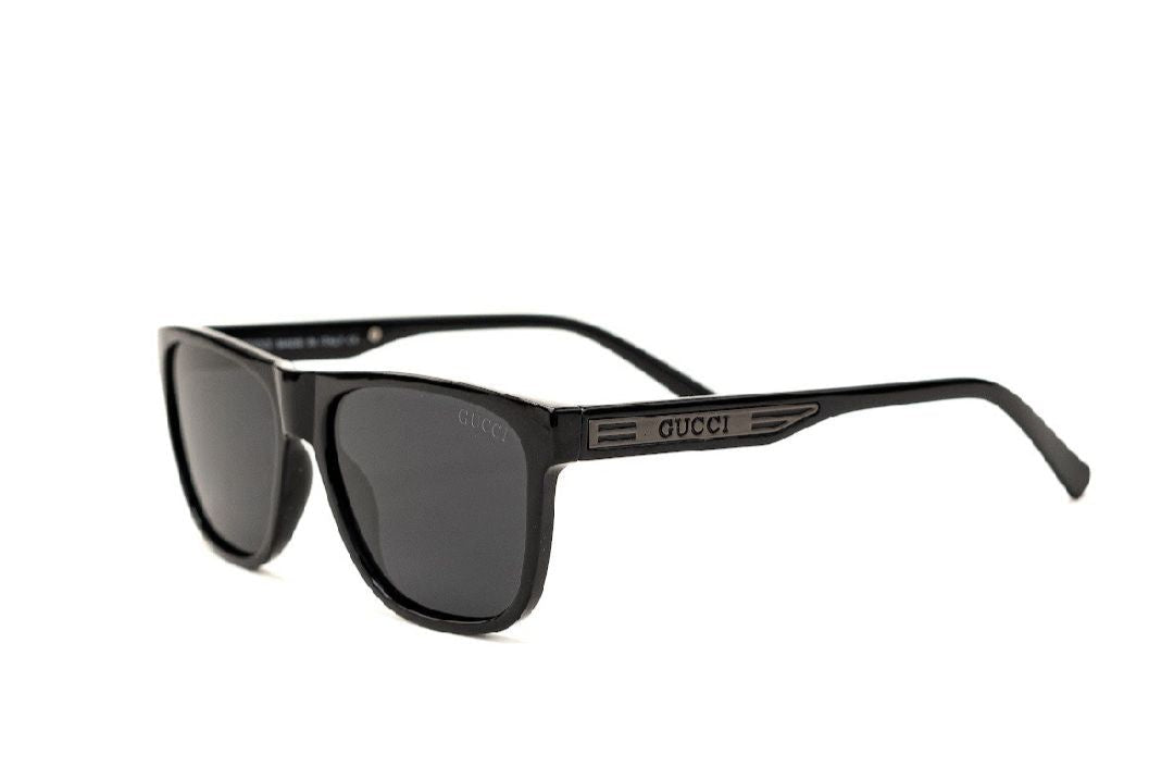 Gucci Classic Black Rectangle Sunglasses – Polarized Dark Lens - EyefinityZone