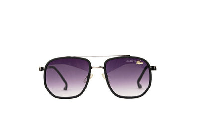 Lacoste Premium Square Sunglasses – Purple Gradient Lens with Gold Detailing - EyefinityZone